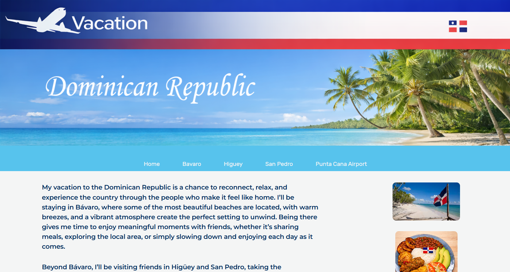 personal travel webpages pages